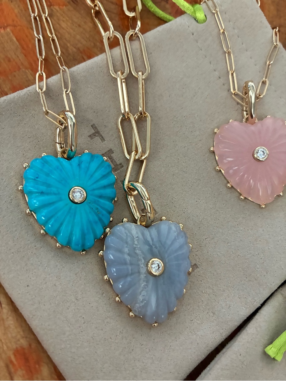 Thatch Malene Amazonite Heart Bail Charm - Picture 7 of 8